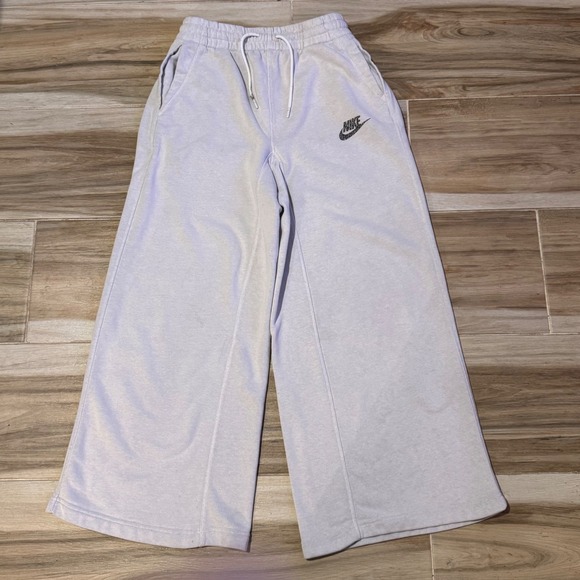 Nike Pants - Nike Move To Zero Women's Small S Club Fleece Wide Leg Sweatpants Lilac Heather